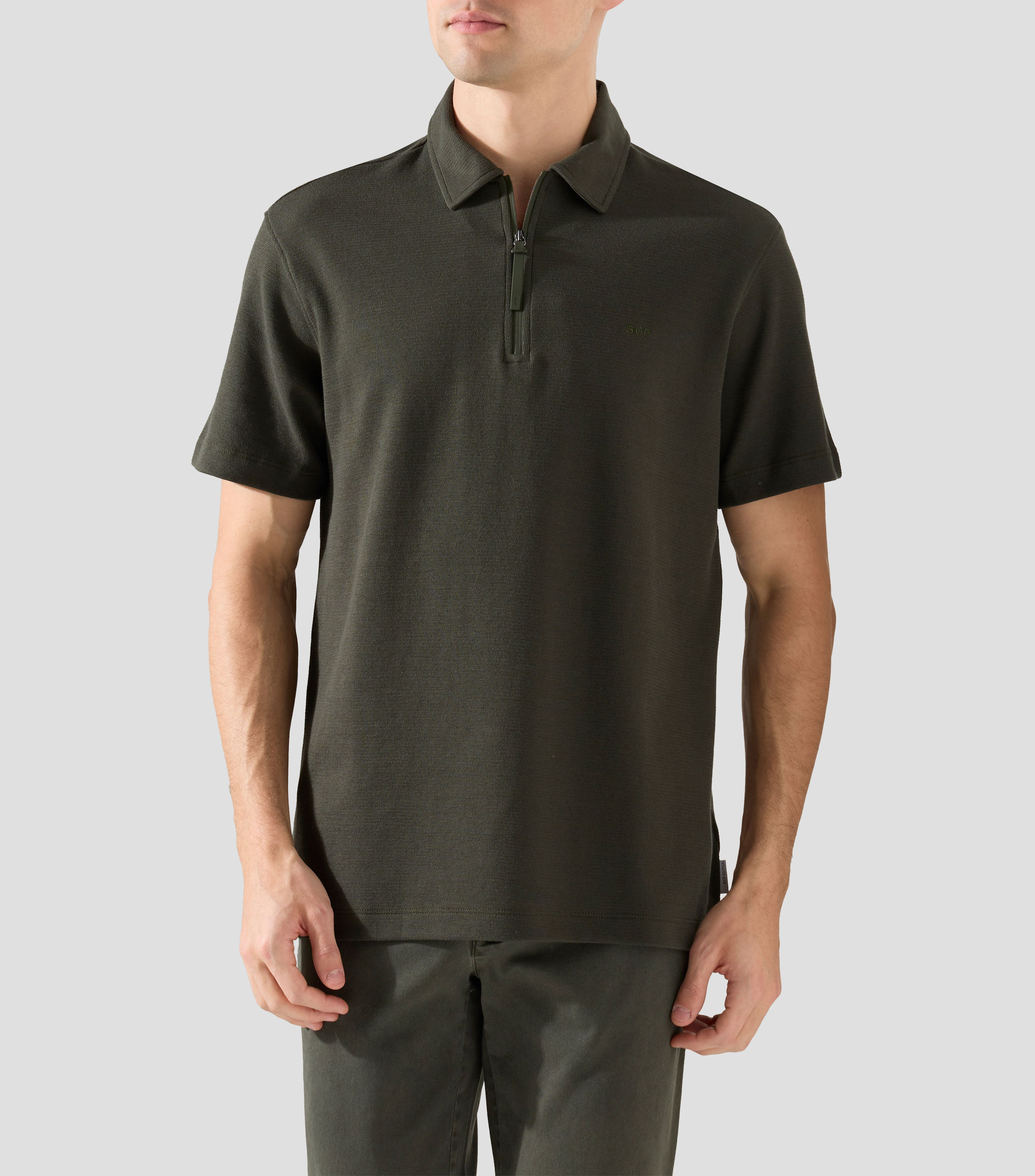 Playera tipo polo manga corta lisa Hombre